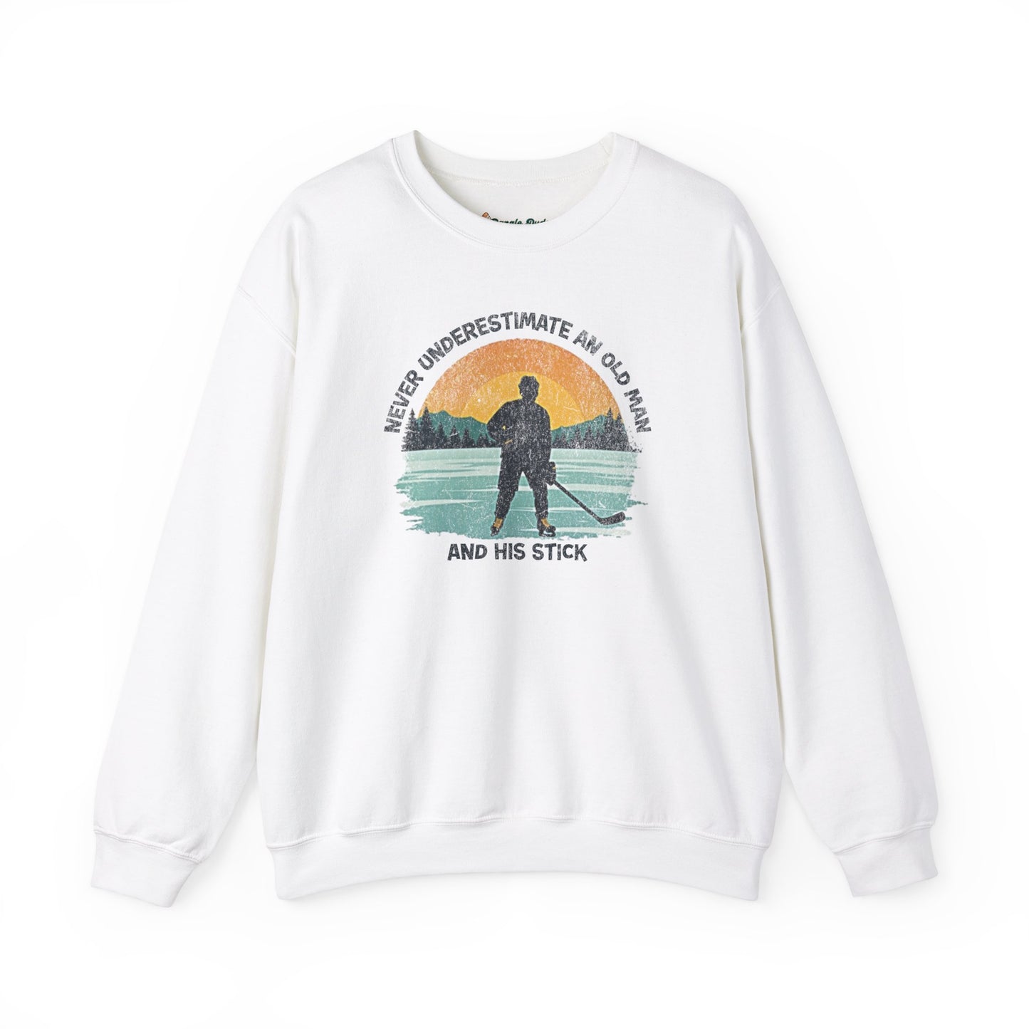 Never Underestimate An Old Man And His Stick Sweatshirt