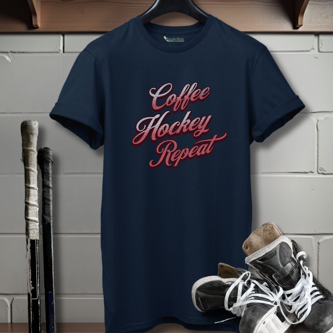 Coffee Hockey Repeat T-Shirt