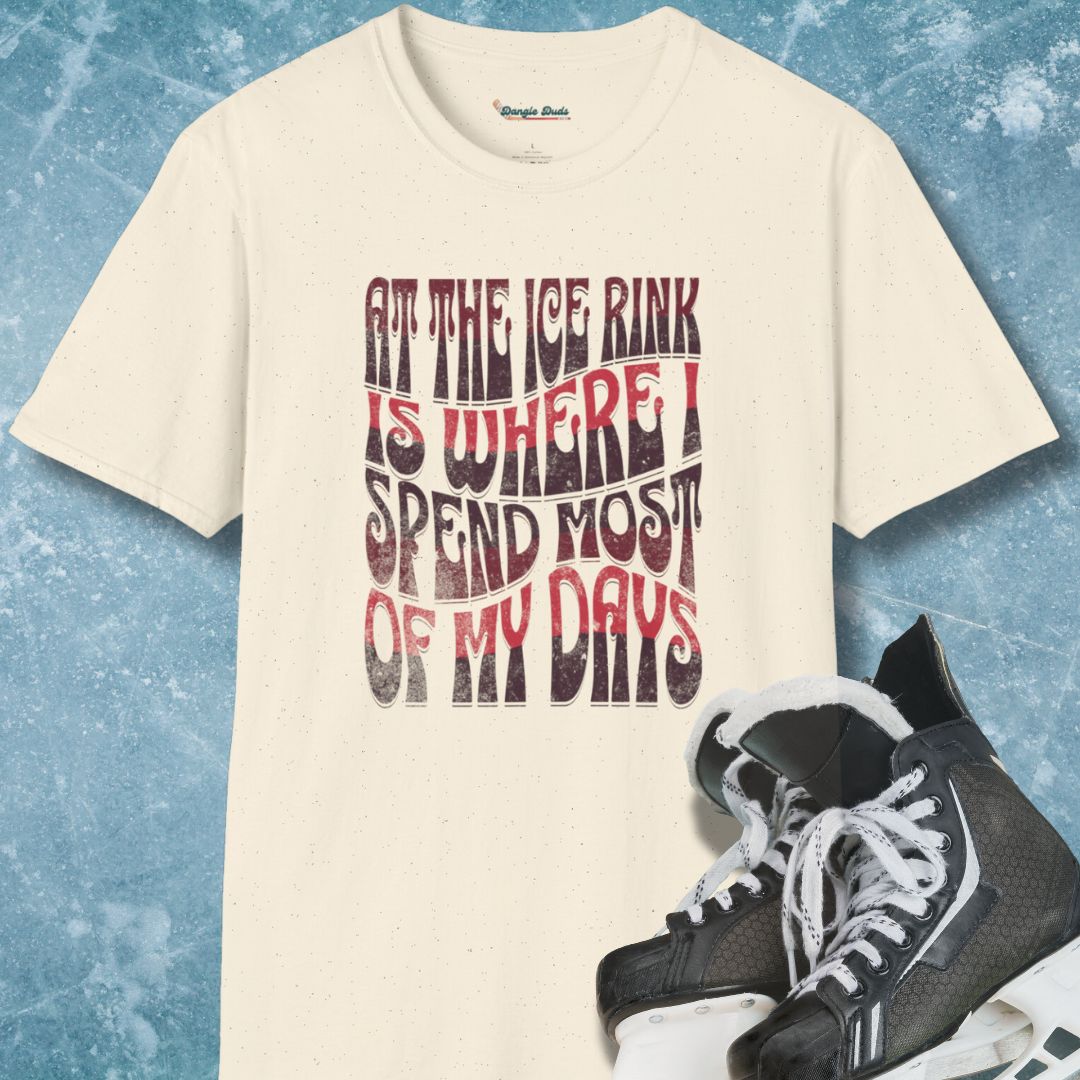 At The Ice Rink Wavy Text T-Shirt