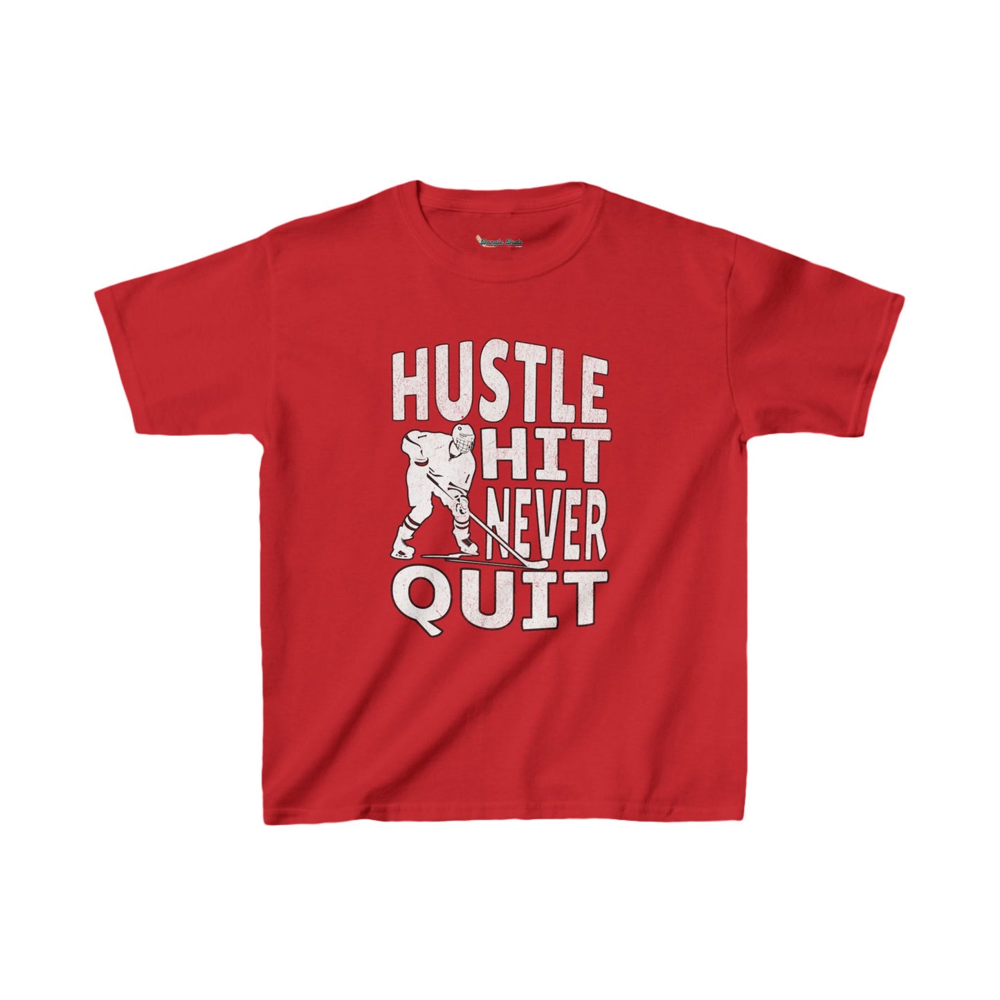 Hustle Hit Never Quit Kids Tee