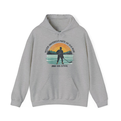 Never Underestimate An Old Man And His Stick Hoodie