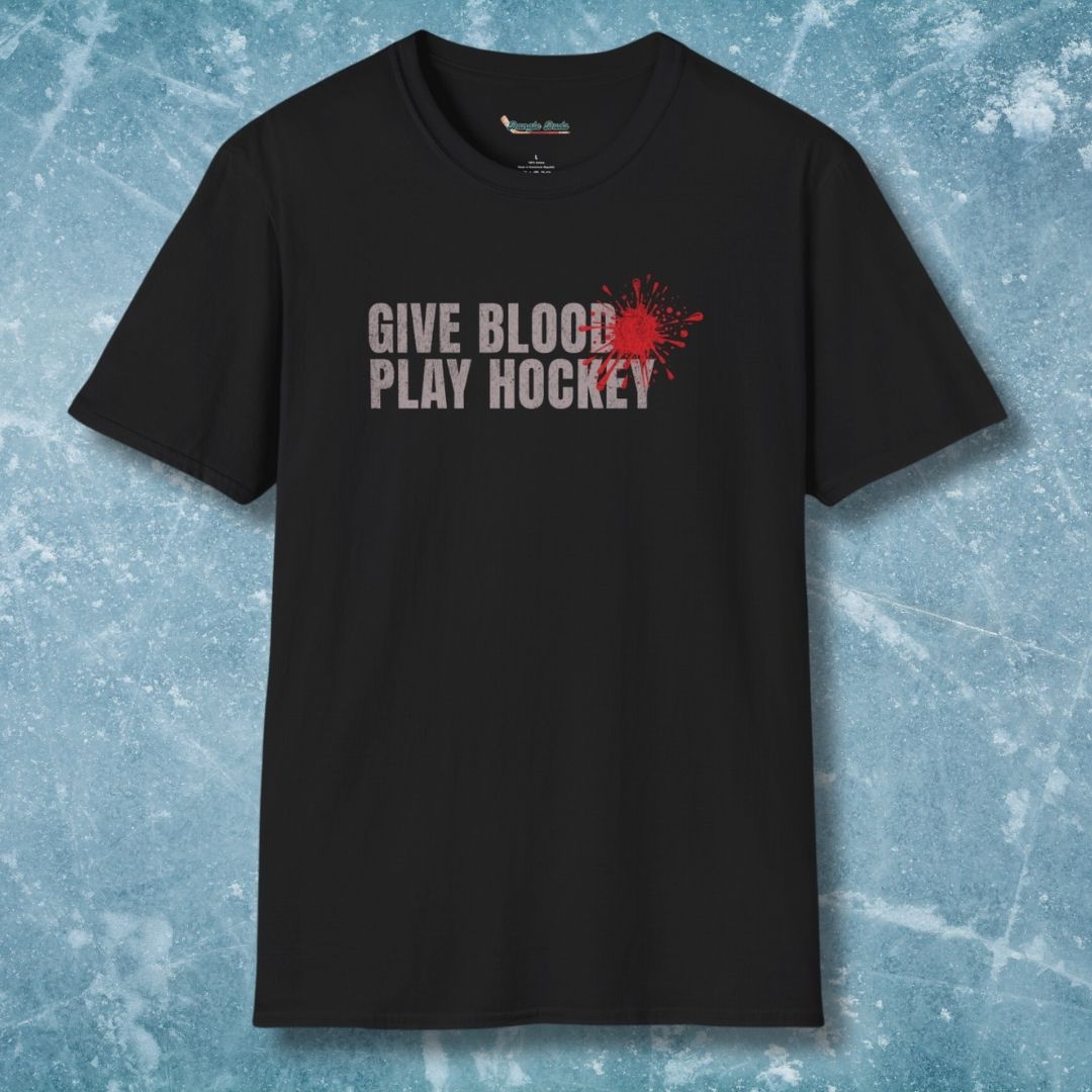 Give Blood Play Hockey T-Shirt