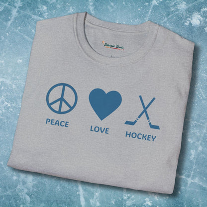 Peace Love Hockey T-Shirt