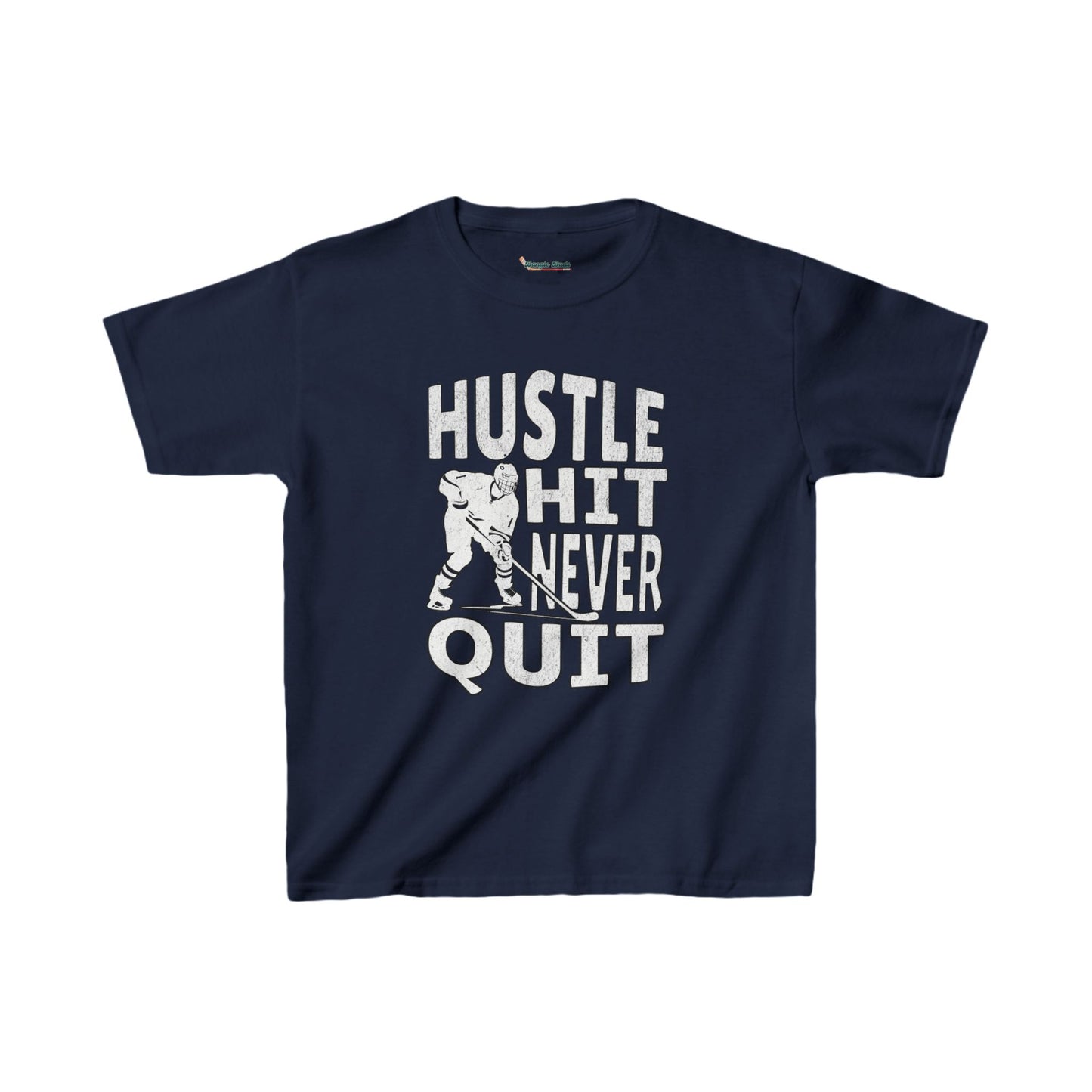 Hustle Hit Never Quit Kids Tee