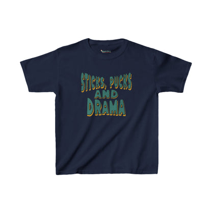 Sticks Pucks and Drama Kids Tees