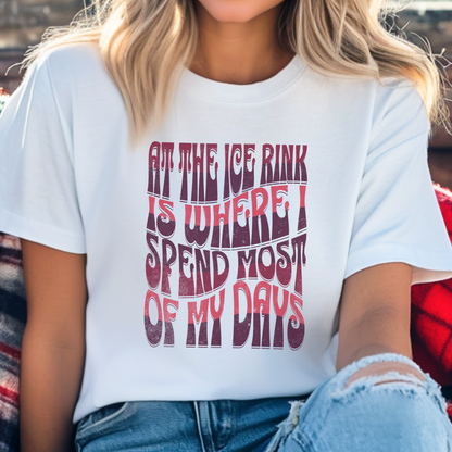 At The Ice Rink Wavy Text T-Shirt