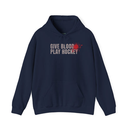 Give Blood Play Hockey Hoodie