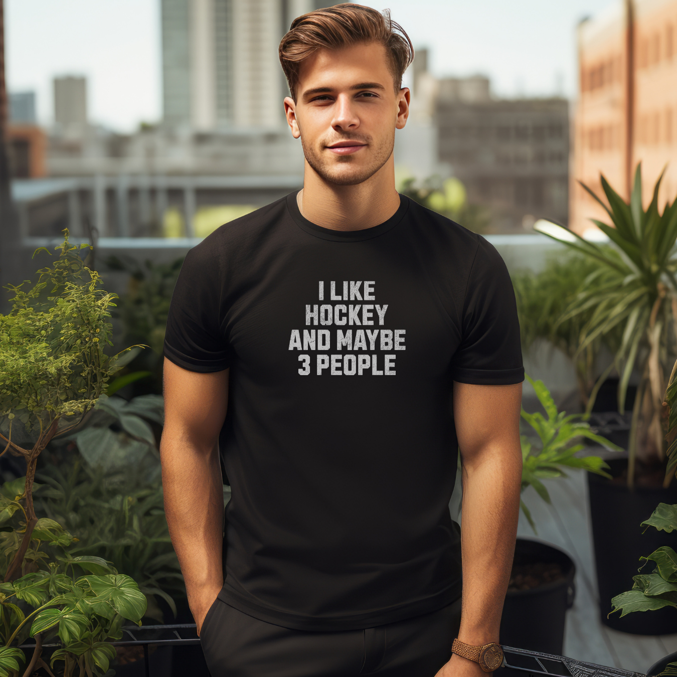 I Like Hockey and Maybe 3 People T-Shirt