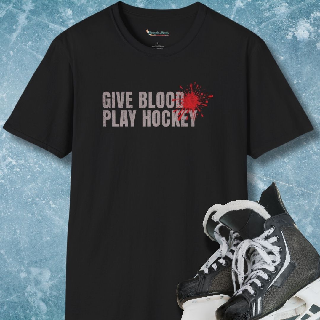 Give Blood Play Hockey T-Shirt