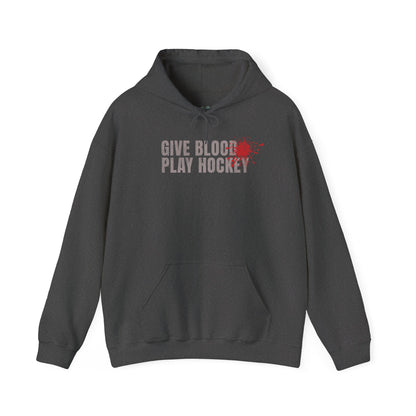Give Blood Play Hockey Hoodie