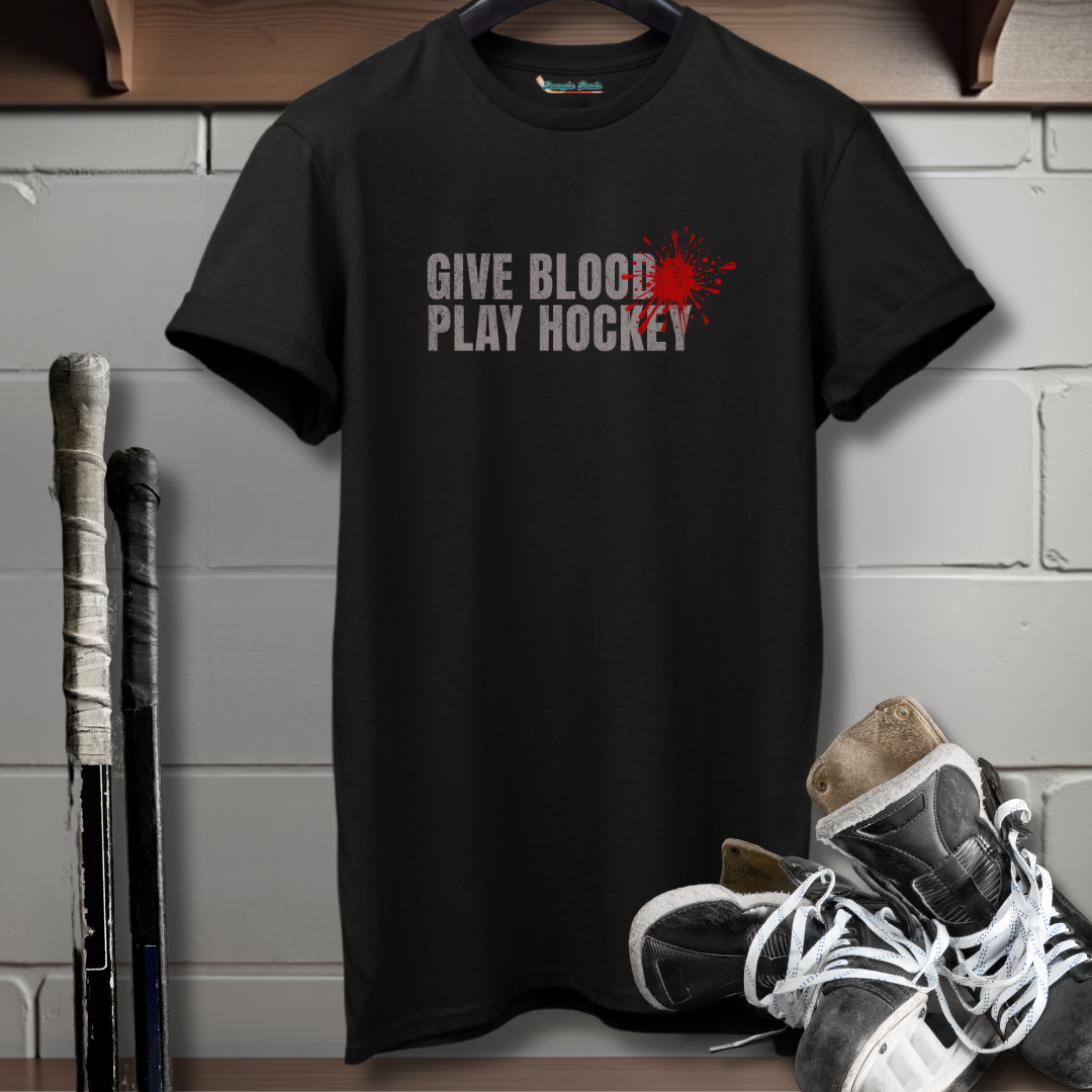 Give Blood Play Hockey T-Shirt